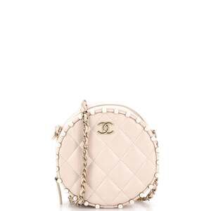 Chanel Round Clutch With Chain Quilted #254234C22B
